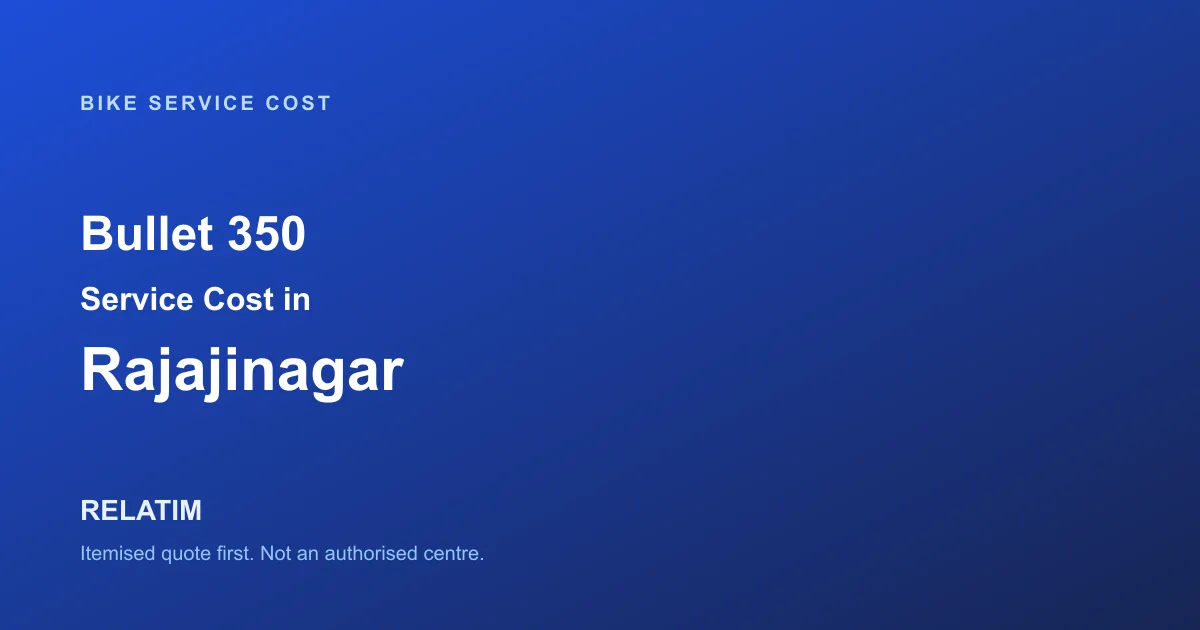 Bullet 350 Service Cost in Rajajinagar, Bangalore